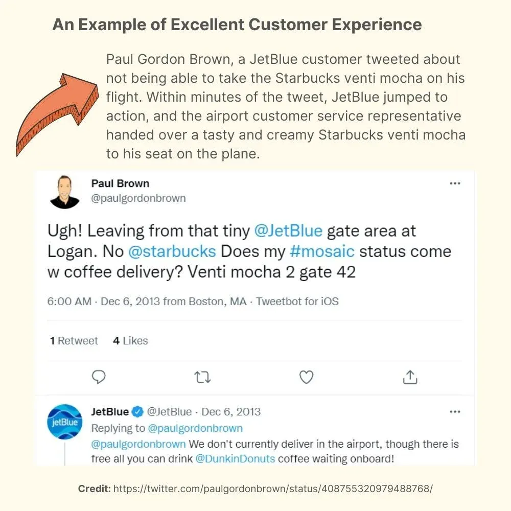 أمثلة على تجربة العملاء الجيدة 