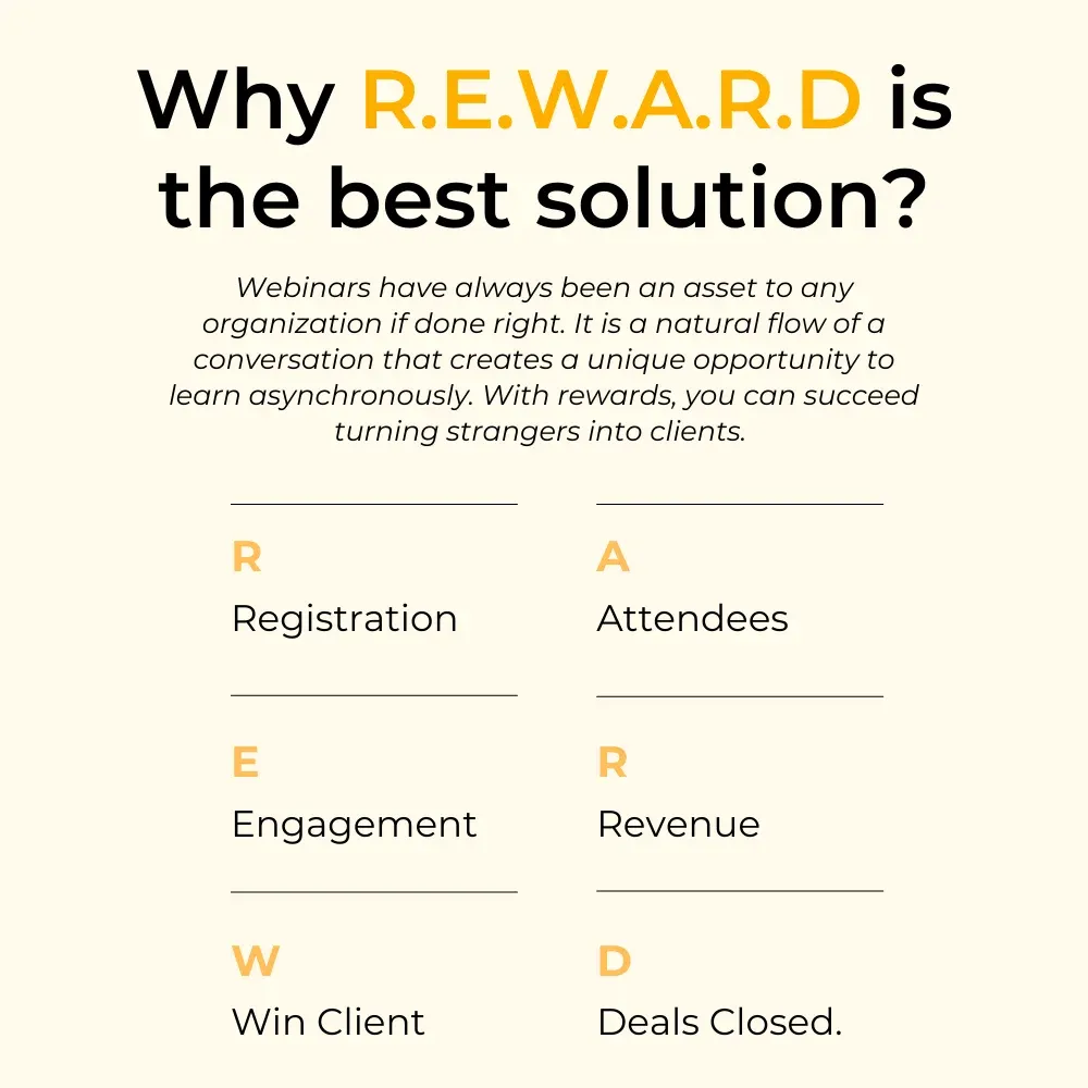 why rewards is the best solution to running a successful webinar