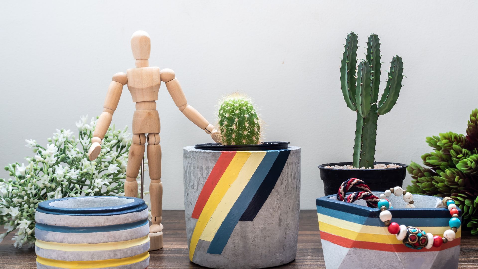 Pride-themed planters