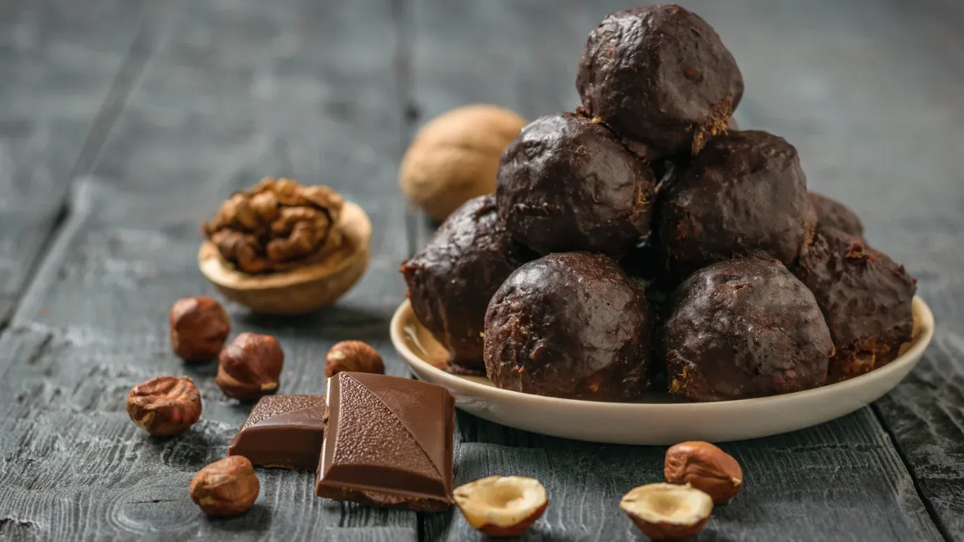 Chocolate covered dry-fruits