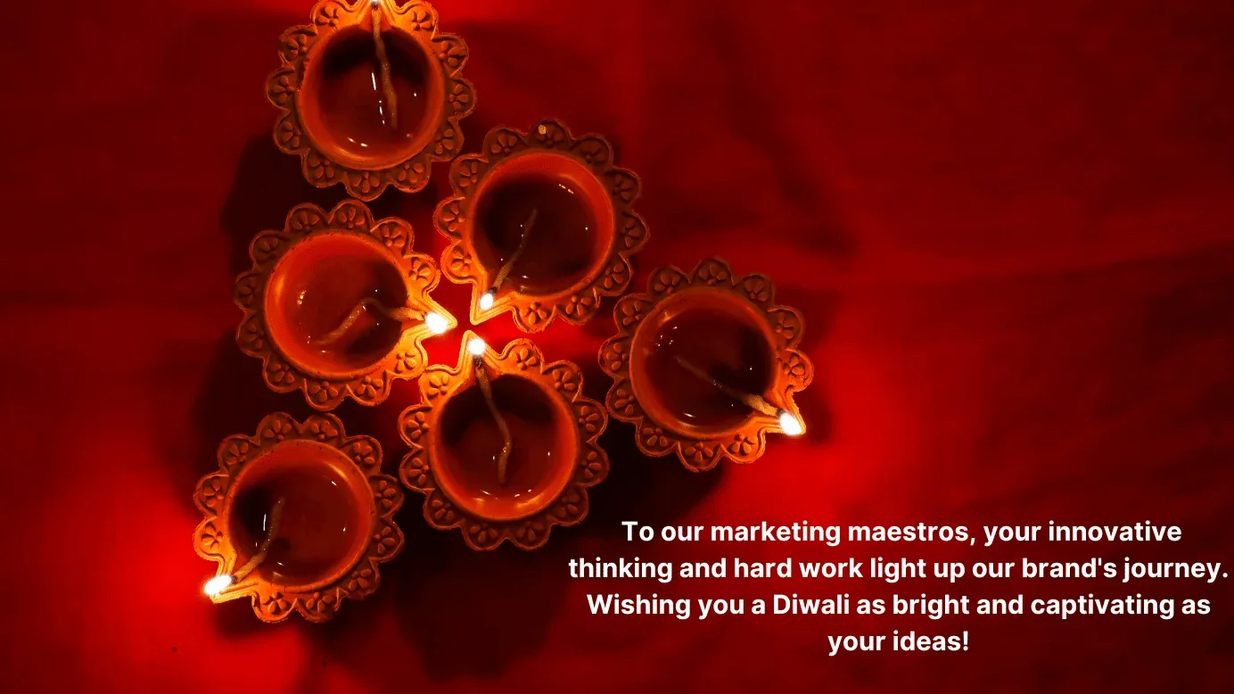Diwali wishes to marketing team 3