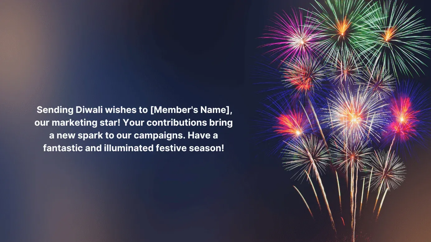 Diwali wishes to marketing team 5