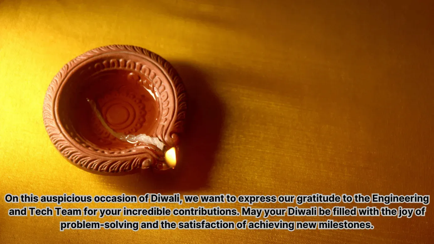 Diwali message for engineering and tech team 7