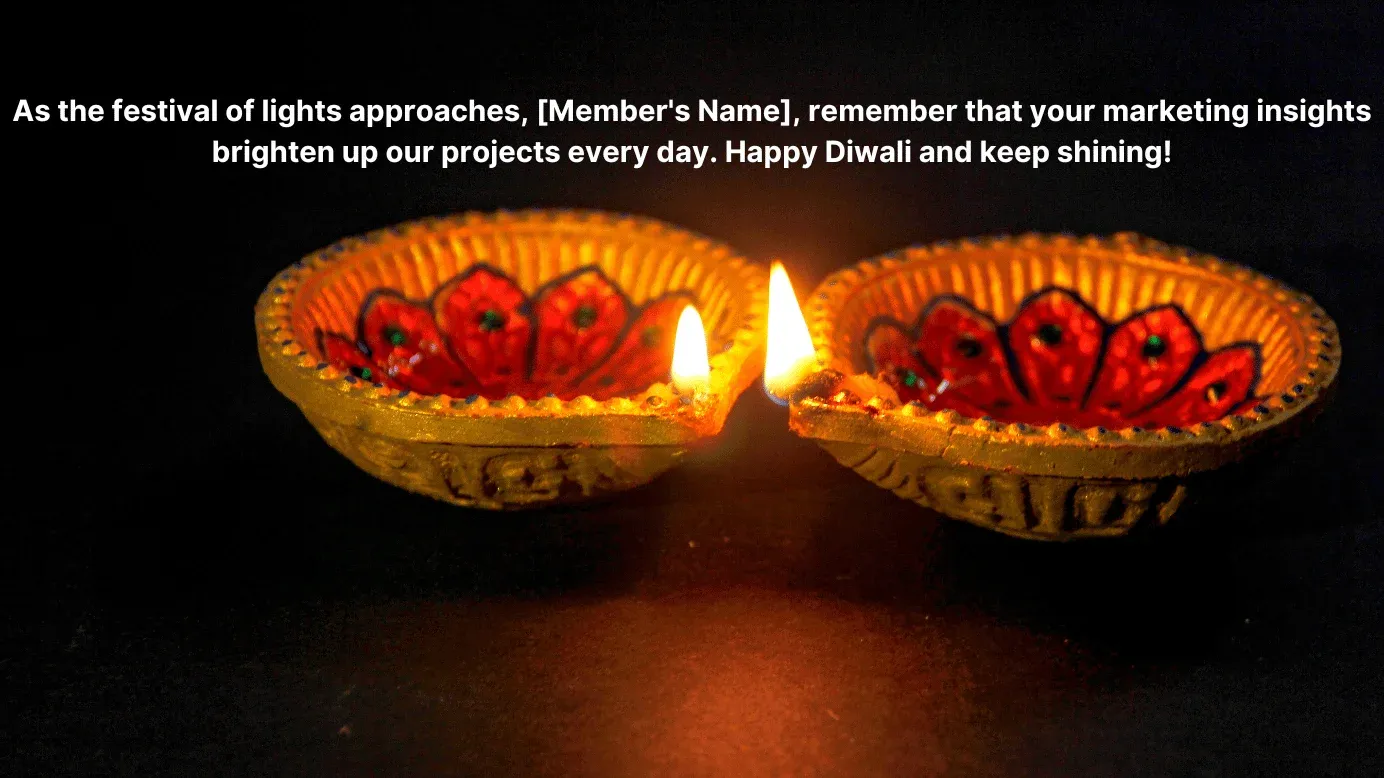 Diwali wishes to marketing team 4