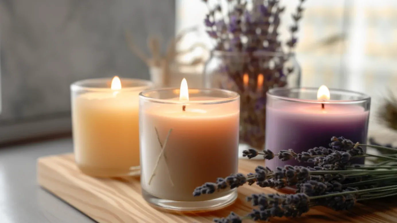 Scented candles with cultural fragrances