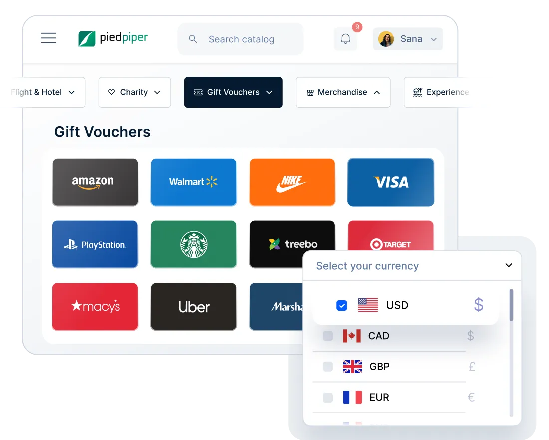 digital gift cards for recruiters