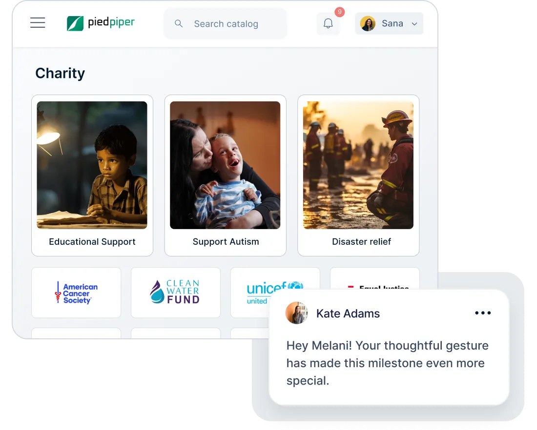 charity donations digital gifts for recruiters
