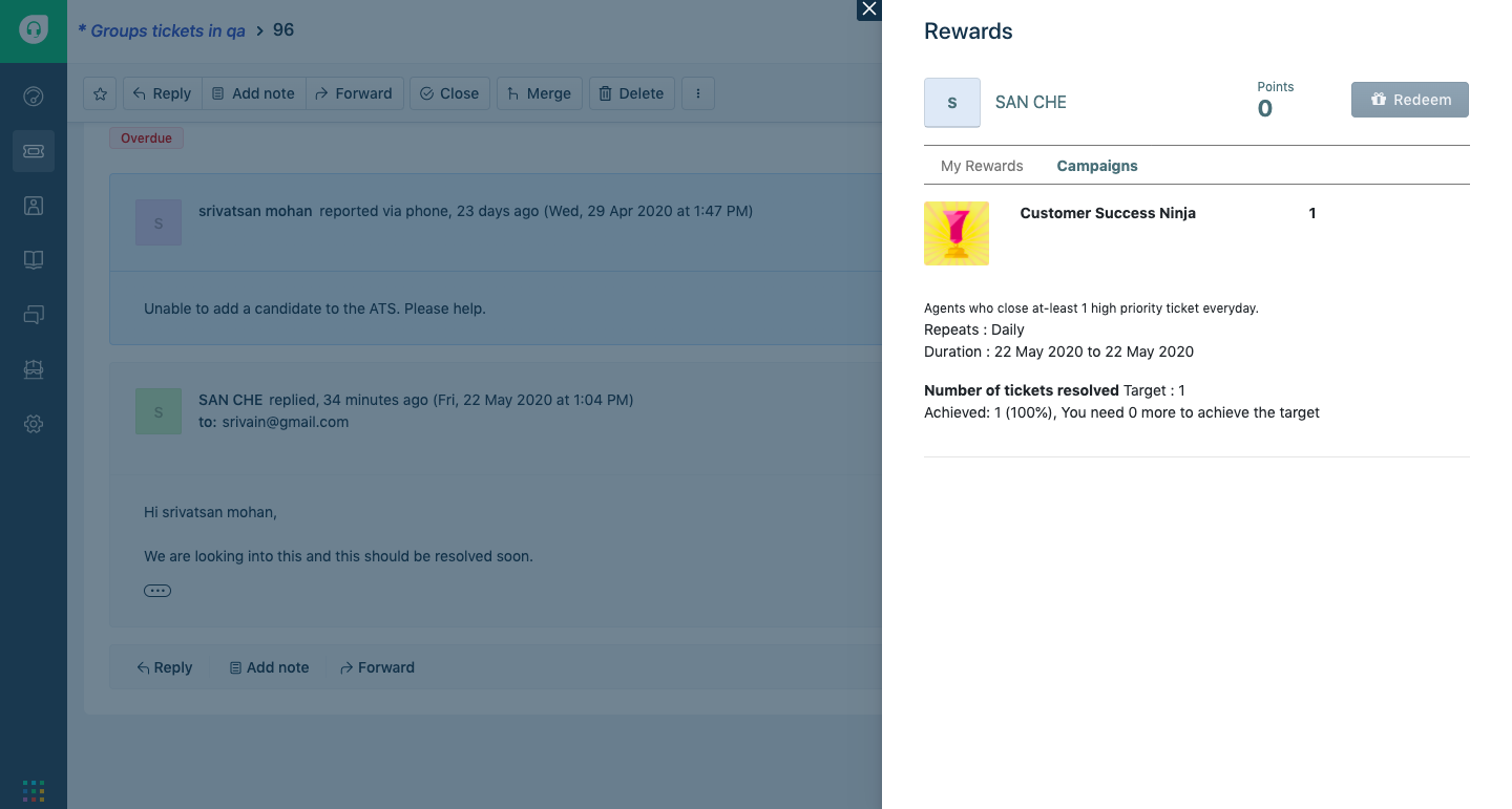 Step 2: Go to Campaigns sections to see the active campaigns, Picture