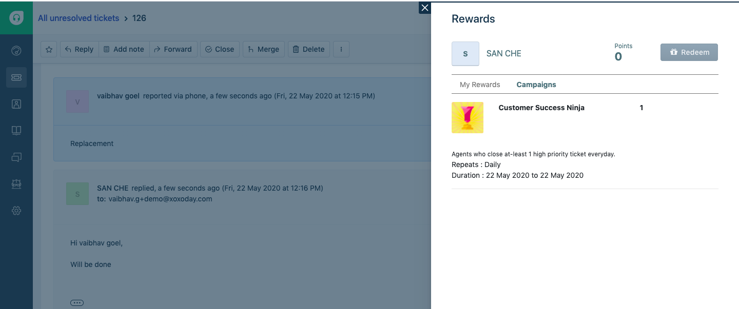 How to use Xoxoday App to Reward your Agents (For Freshdesk Admin), Picture