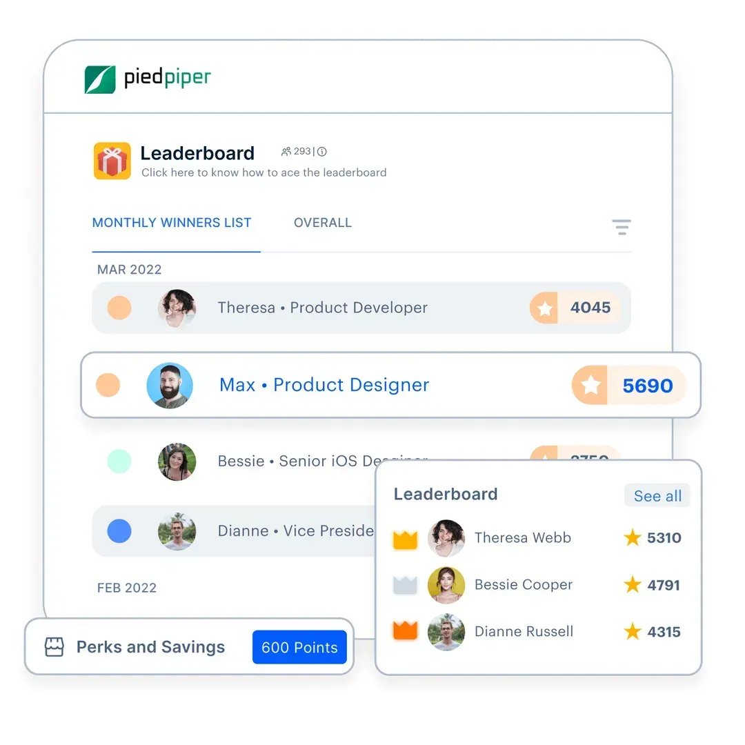 Gamification and leaderboards
