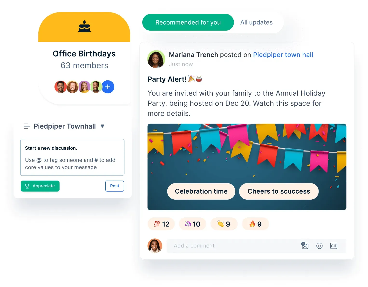 social feed that connects teams