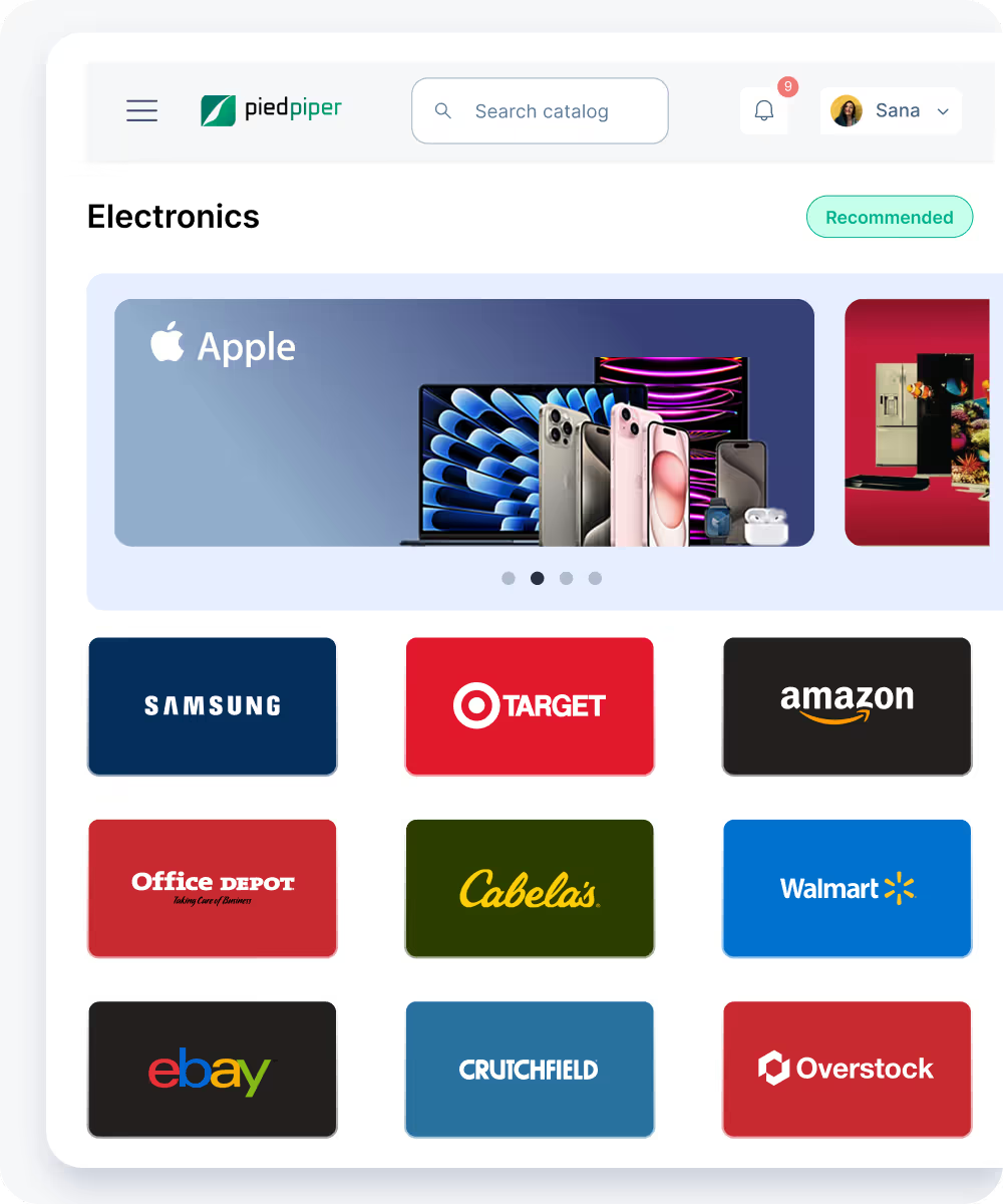 Electronics giftcards