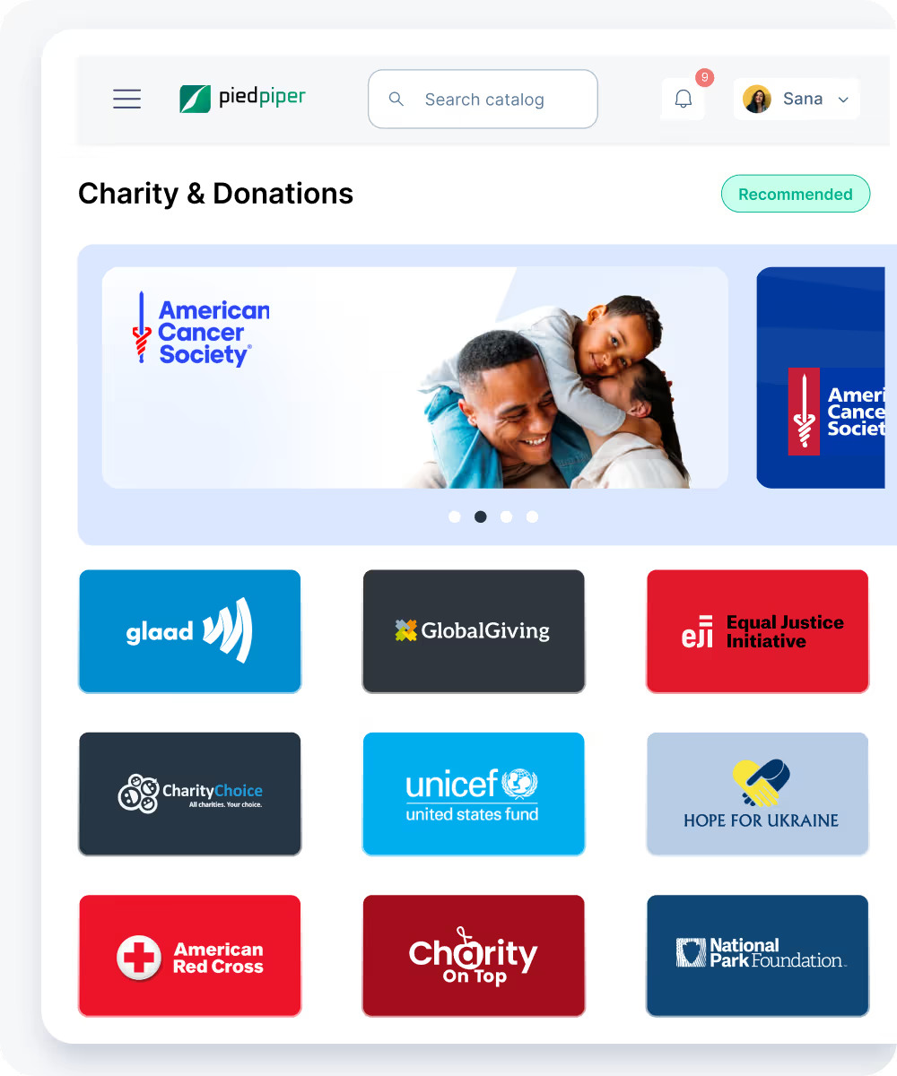 Charity & Donations giftcards