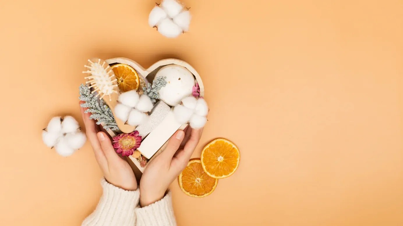 Wellness and self-care basket