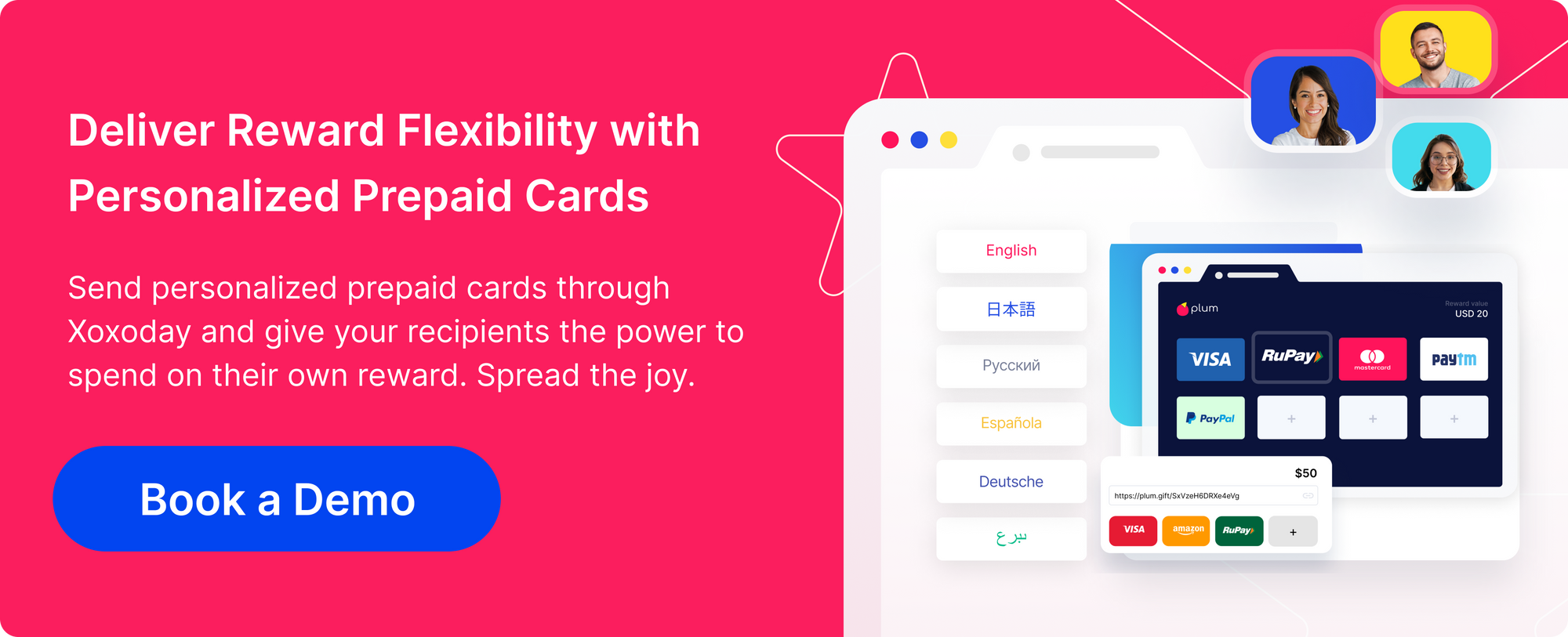 ofrezca flexibilidad de recompensas con tarjetas prepagadas personalizadas