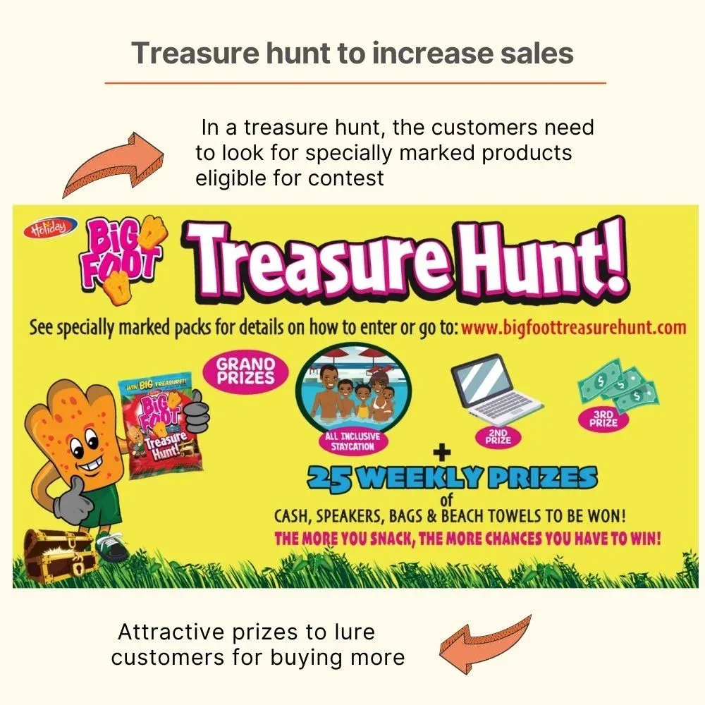 búsqueda del tesoro para aumentar las ventas