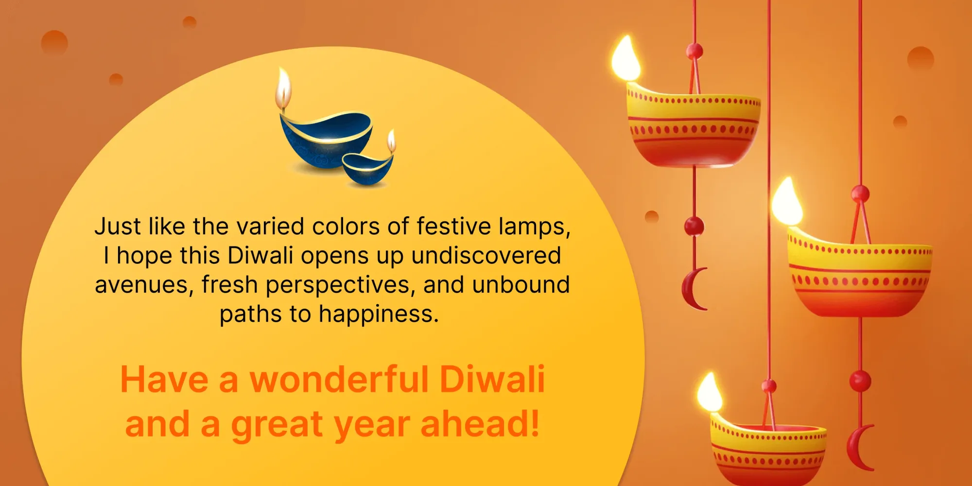 Deseos únicos de Diwali para los colegas