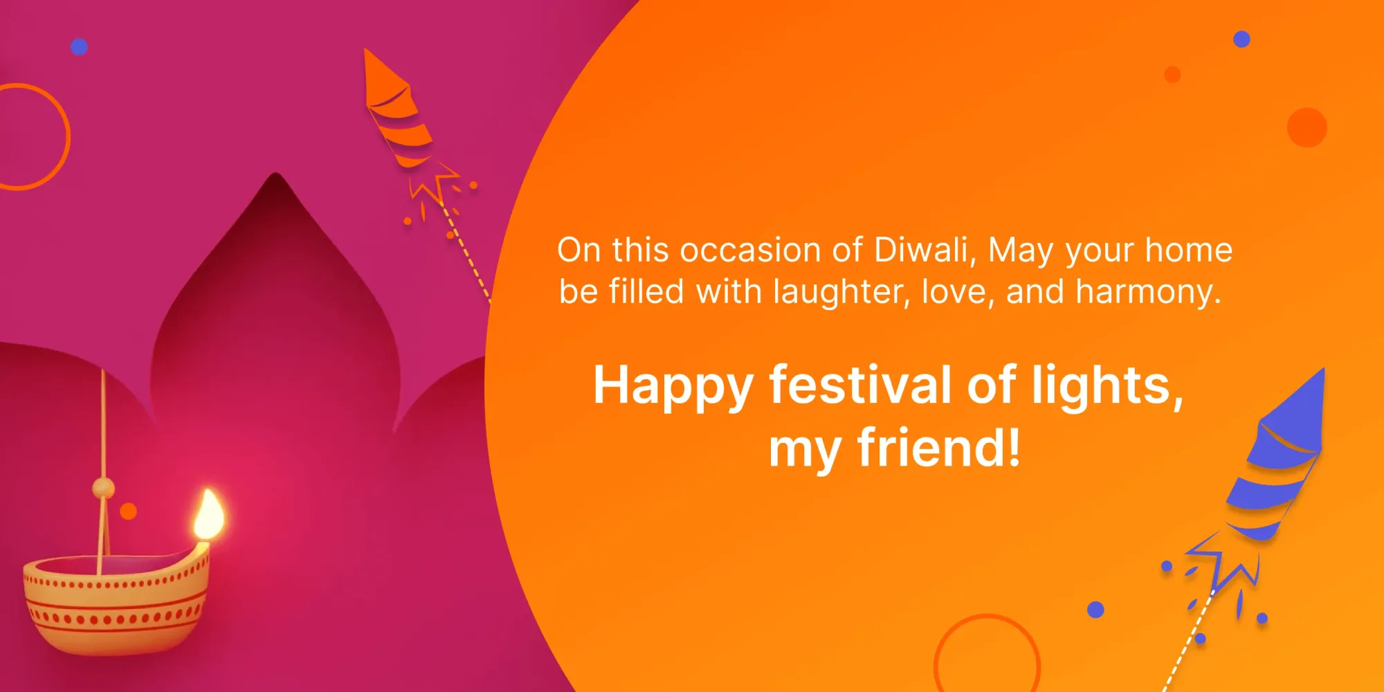 Conmovedores deseos de Diwali para los colegas