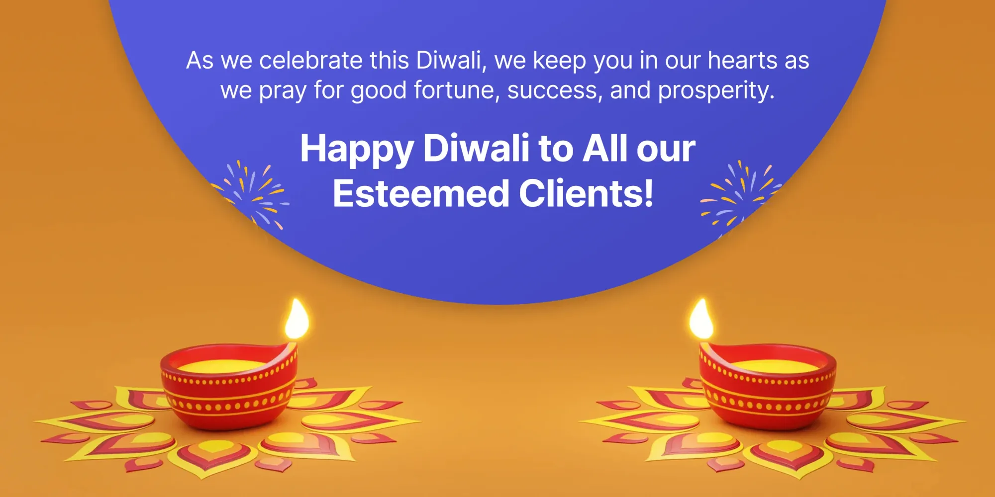 Los mejores deseos de Diwali para los clientes