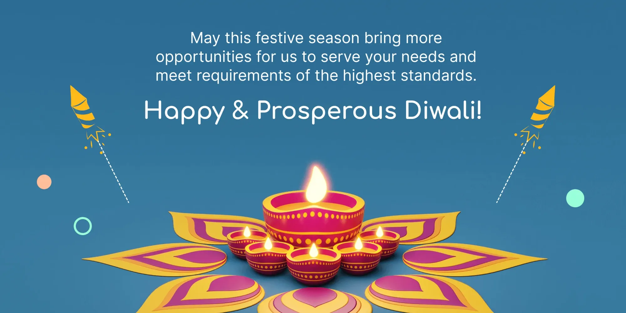 Generosos deseos de Diwali para los clientes