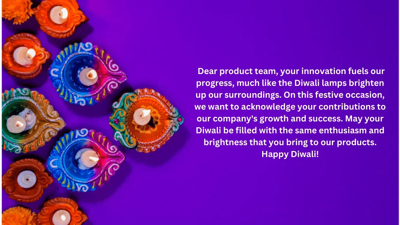 Mensaje de Diwali al equipo de producto 2