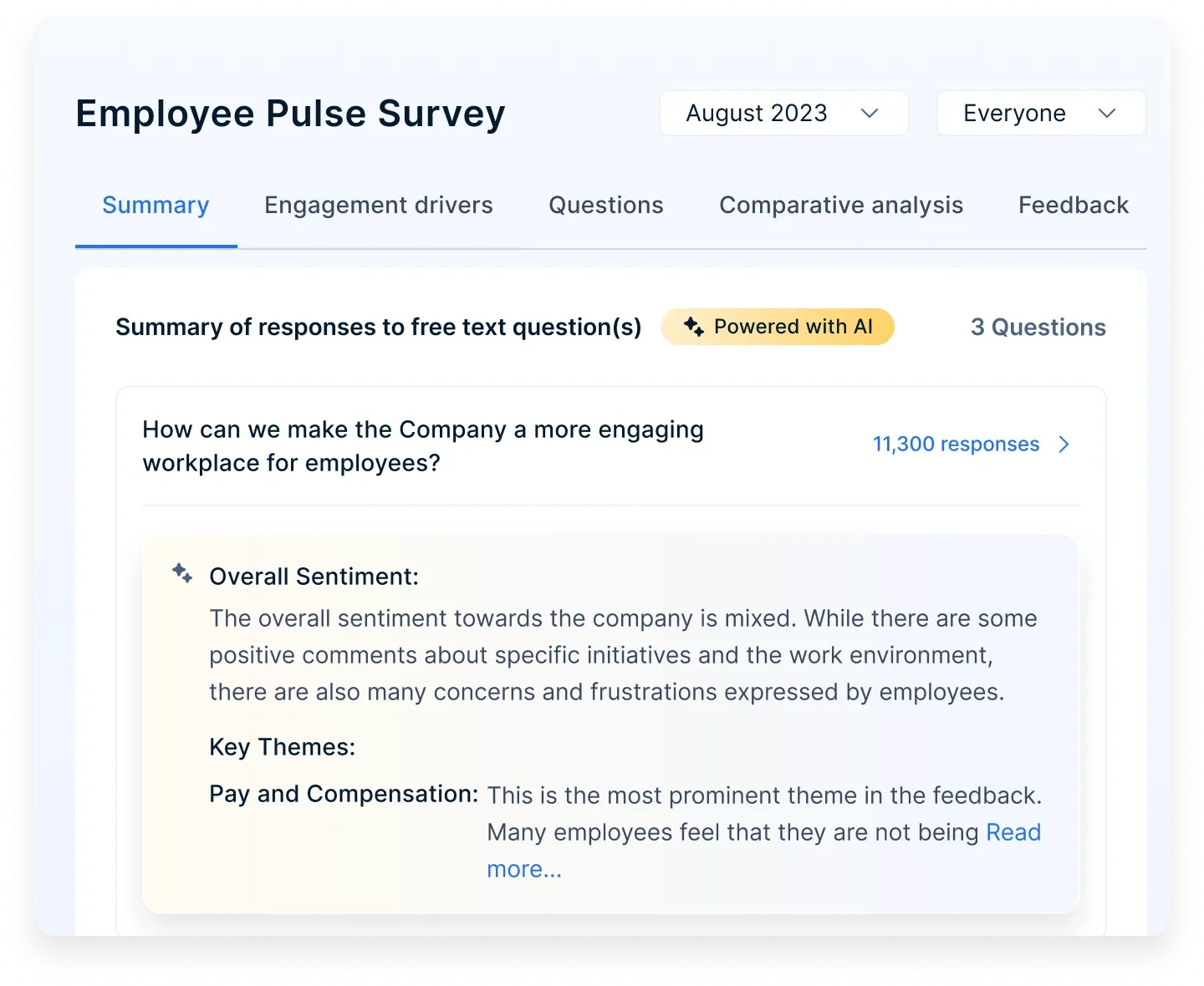 Encuesta sobre el pulso de los empleados