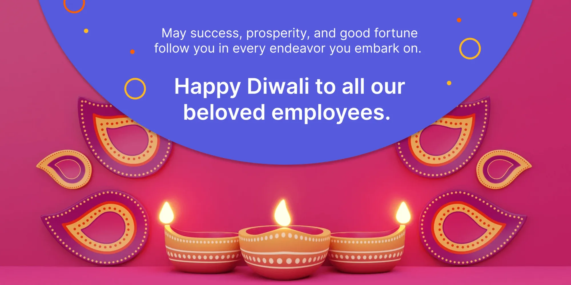 Meilleurs vœux de Diwali pour les employés