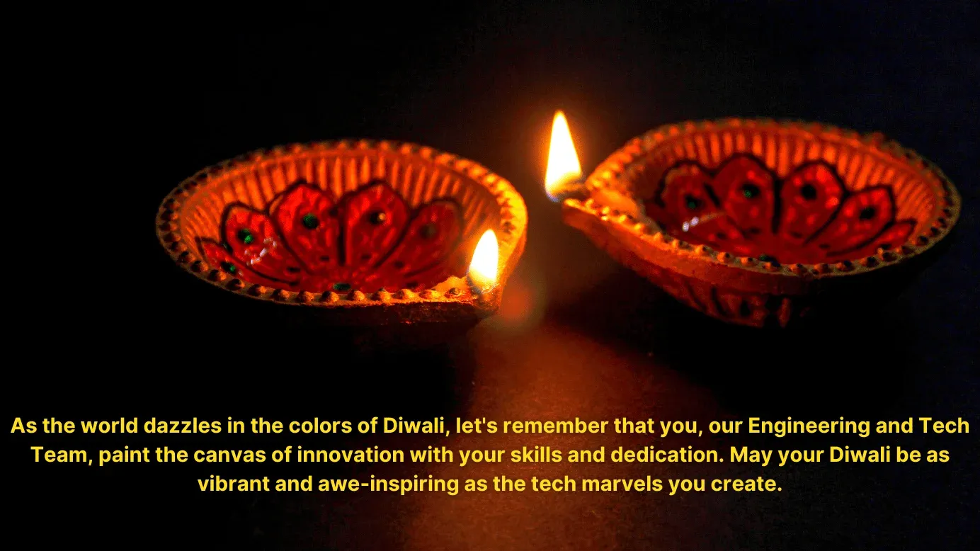 Message de Diwali pour l'équipe d'ingénieurs et de techniciens 1