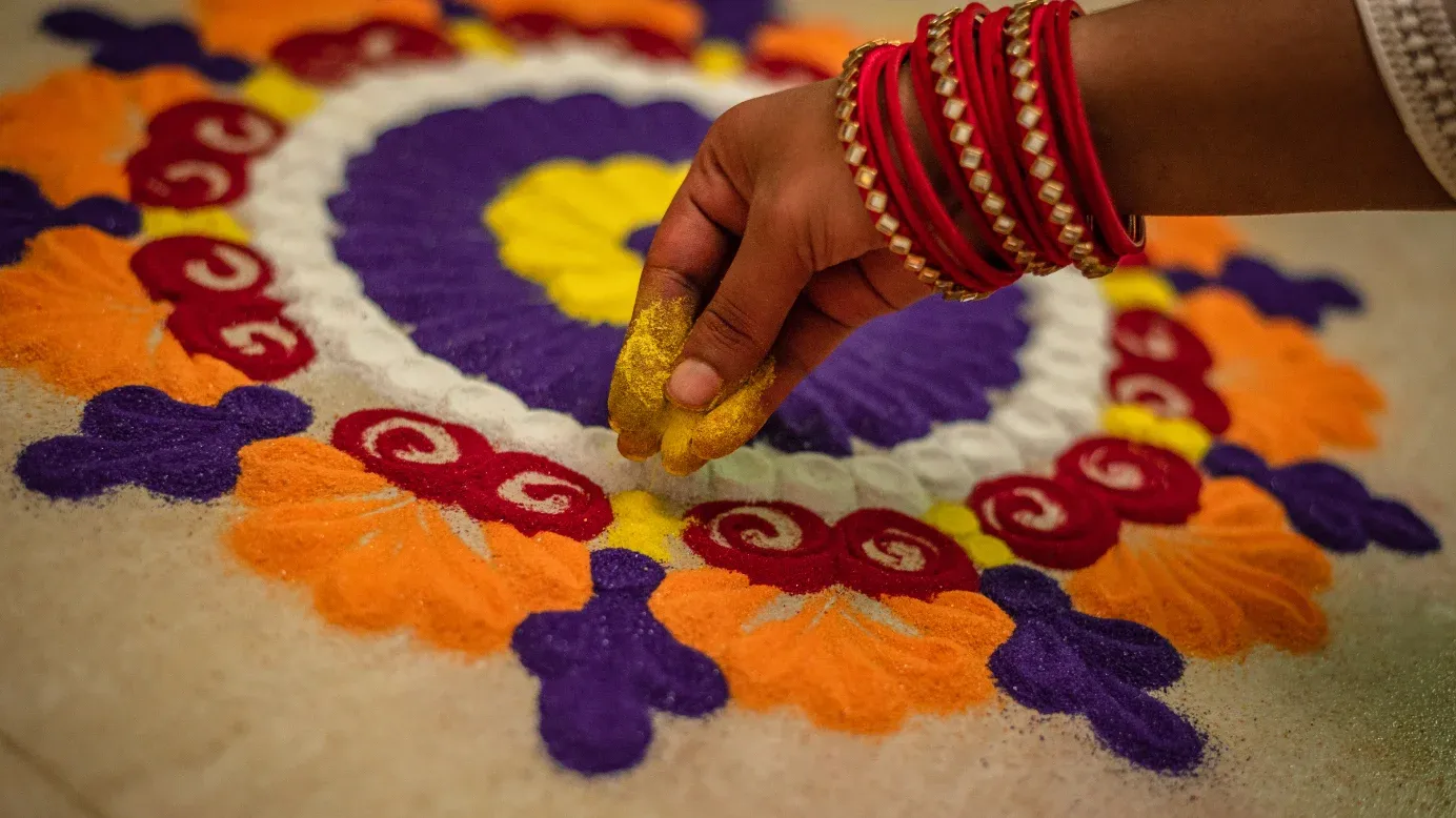 Concours de fabrication de Rangoli