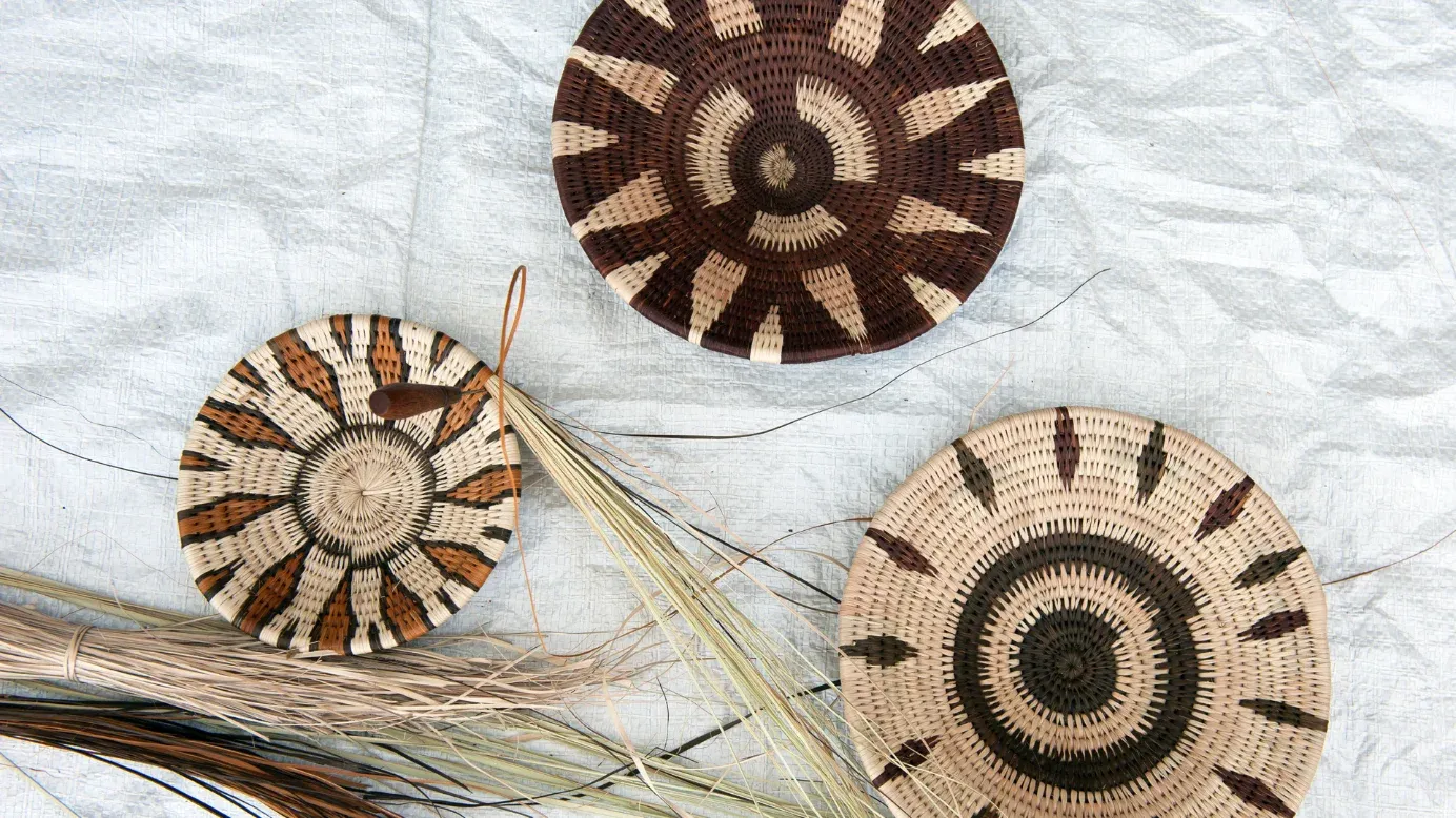 Traditional woven baskets