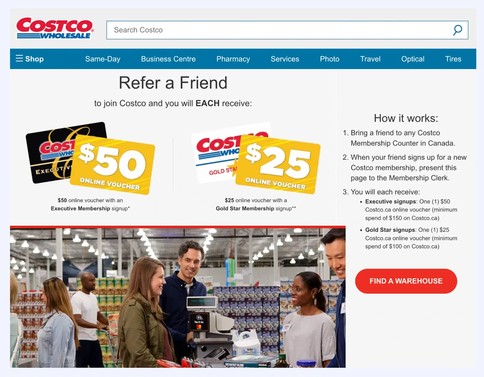 Programme de parrainage de Costco Canada