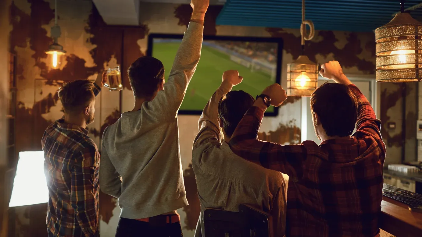 Private box at a sports bar