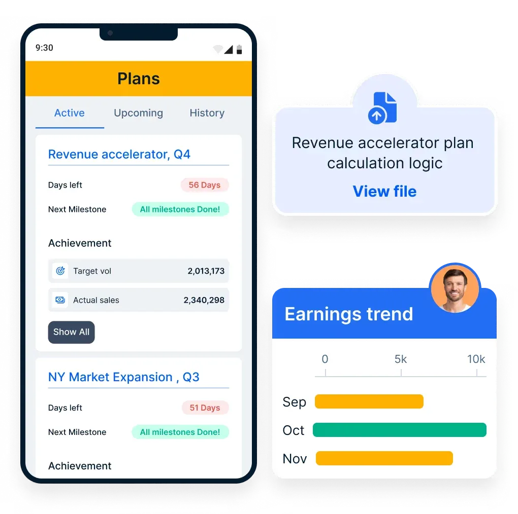 Remote reps can use Compass' mobile app to monitor their performance