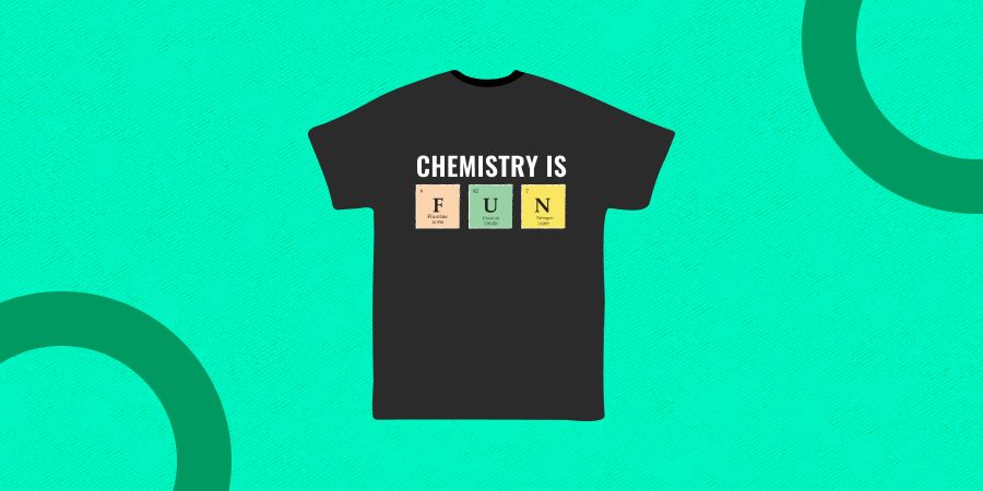 Maglietta scientifica personalizzata come regalo di ringraziamento per gli insegnanti