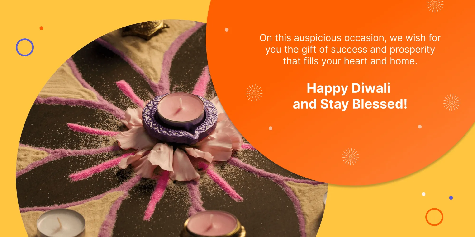 Auguri di buon Diwali a clienti e clienti