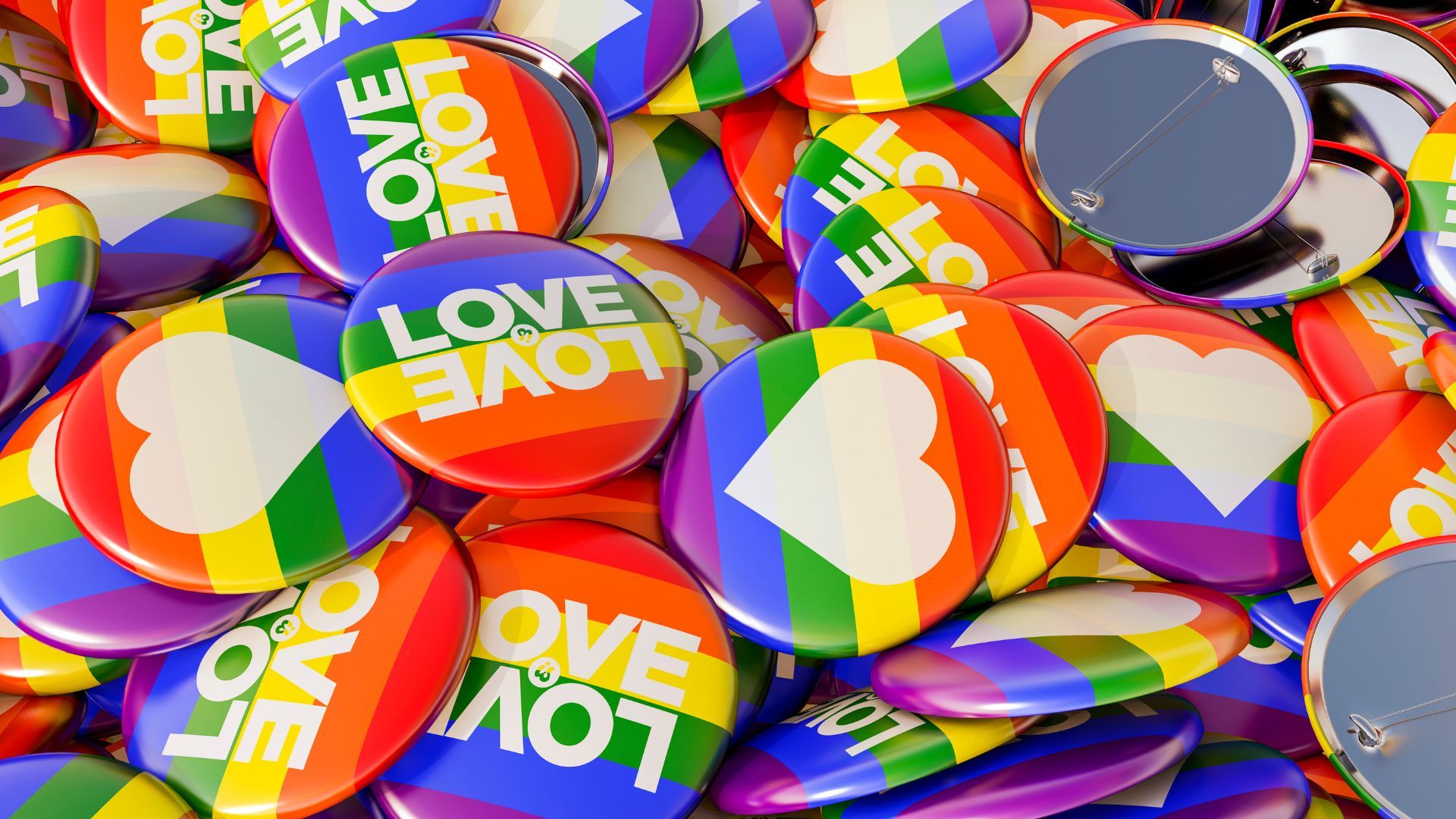 Pride-themed enamel pins
