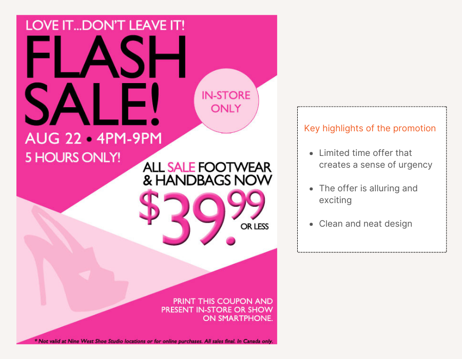 Eseguire una promozione di vendita flash