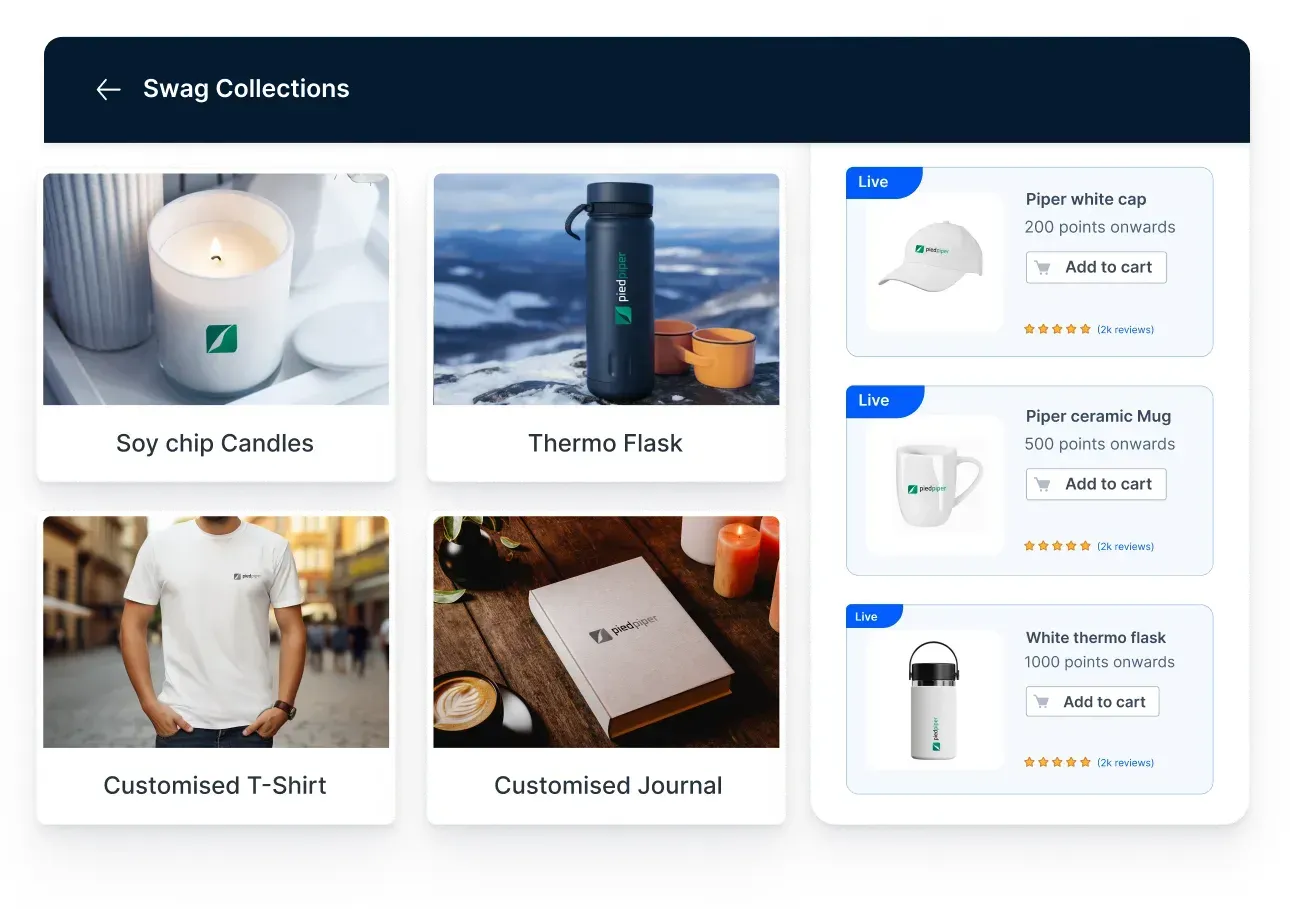 Curated company swag